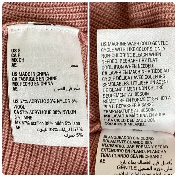 Bar III Sweater NWT $60 Deco Mauve Twist Worn 2 Ways Women's Size Small - Picture 12 of 13